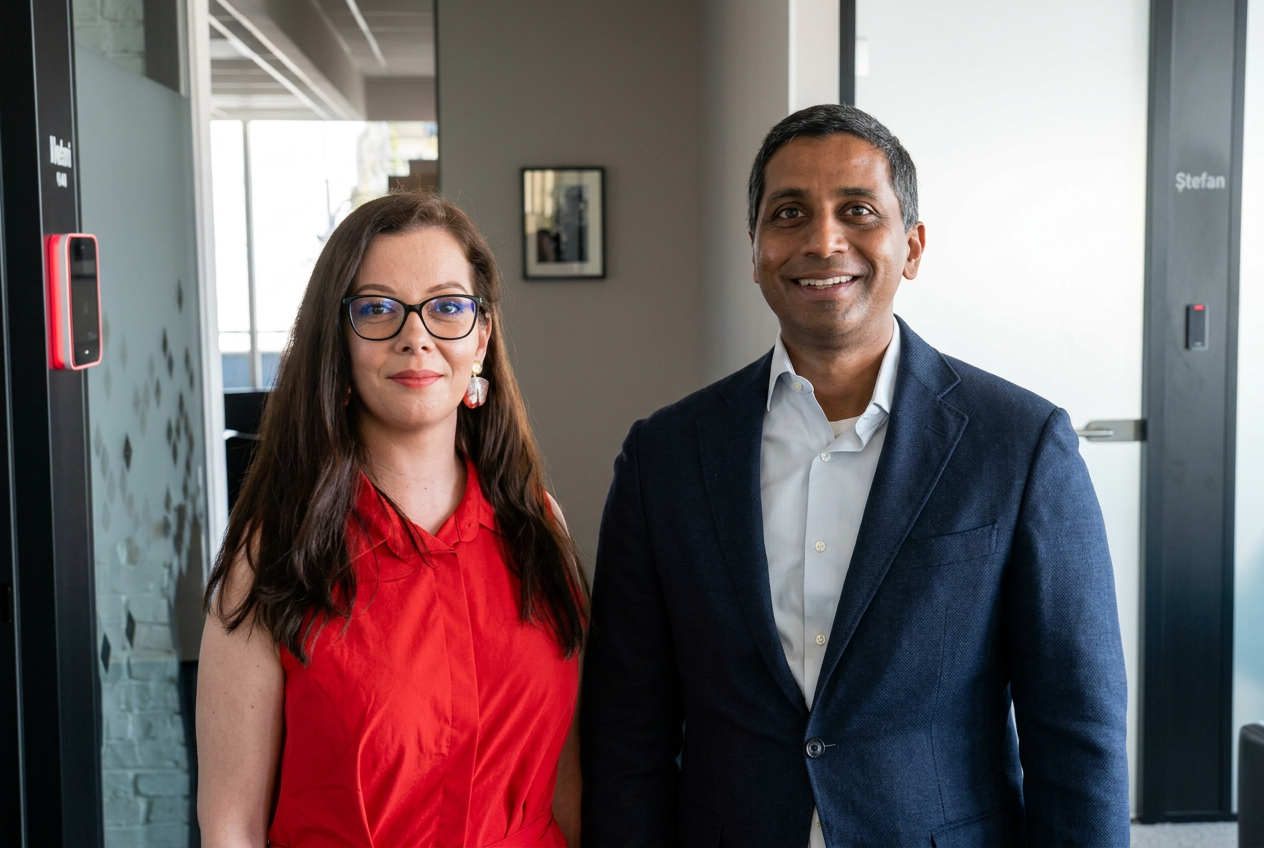 Mirela Neagu and Nigel Vaz, CEO Publicis Sapient